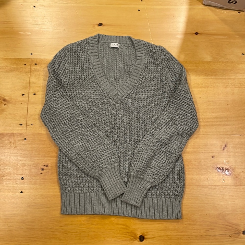 Grey J.Crew sweater.